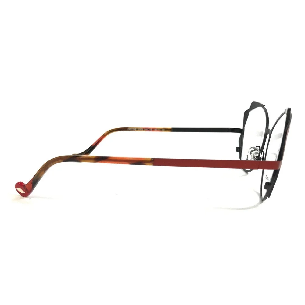 BOZ Eyeglasses Frames OSTINE 0068 Black Red Matte Cat Eye Full Rim 54-16-140